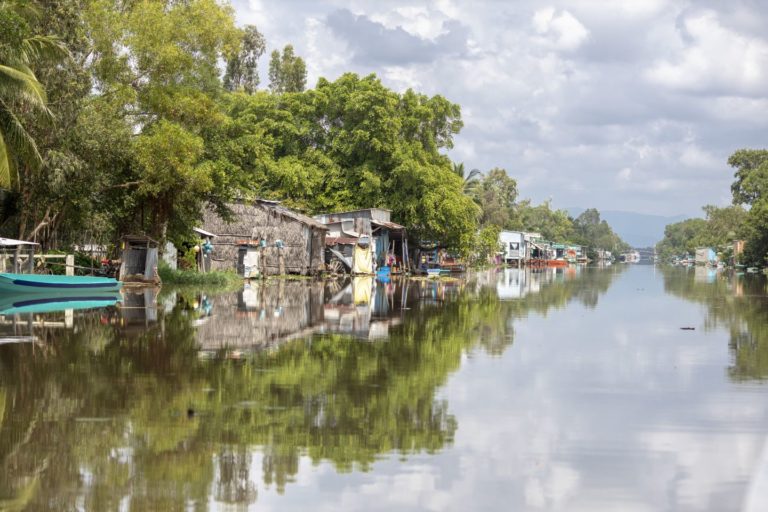 Houses on a river