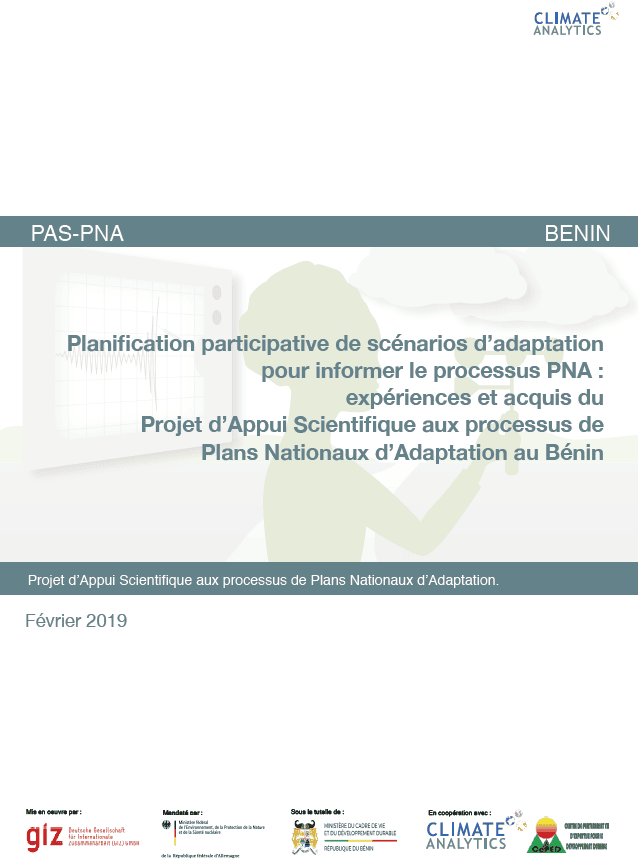 Planification scenarios d'adaptation Benin