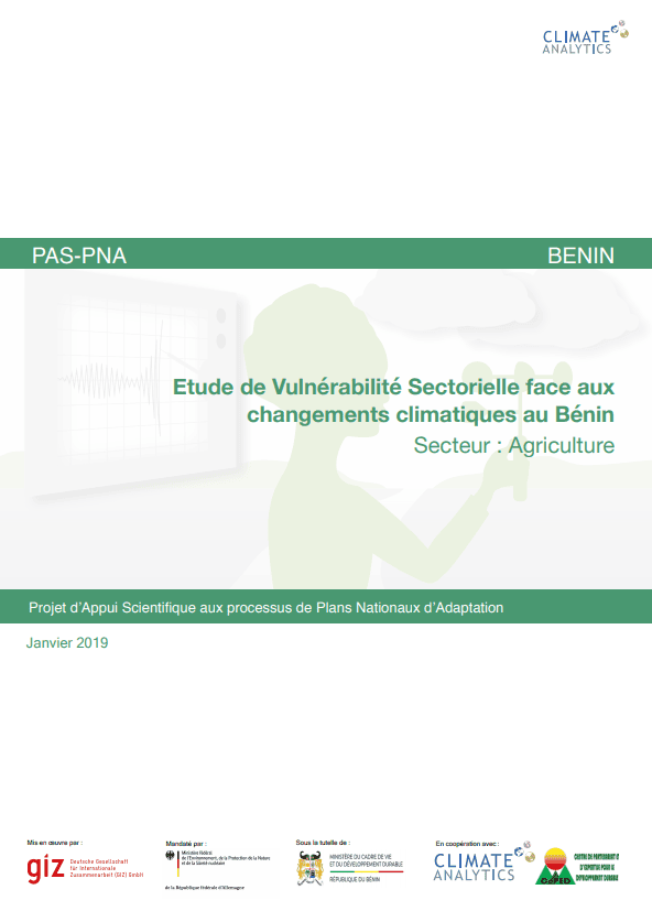 Etude de vulnerabilite Agriculture Benin