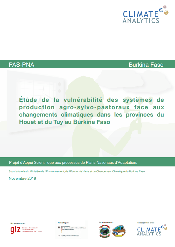 Etude de vulnerabilite Agro-sylvo-pastoraux Burkina Faso