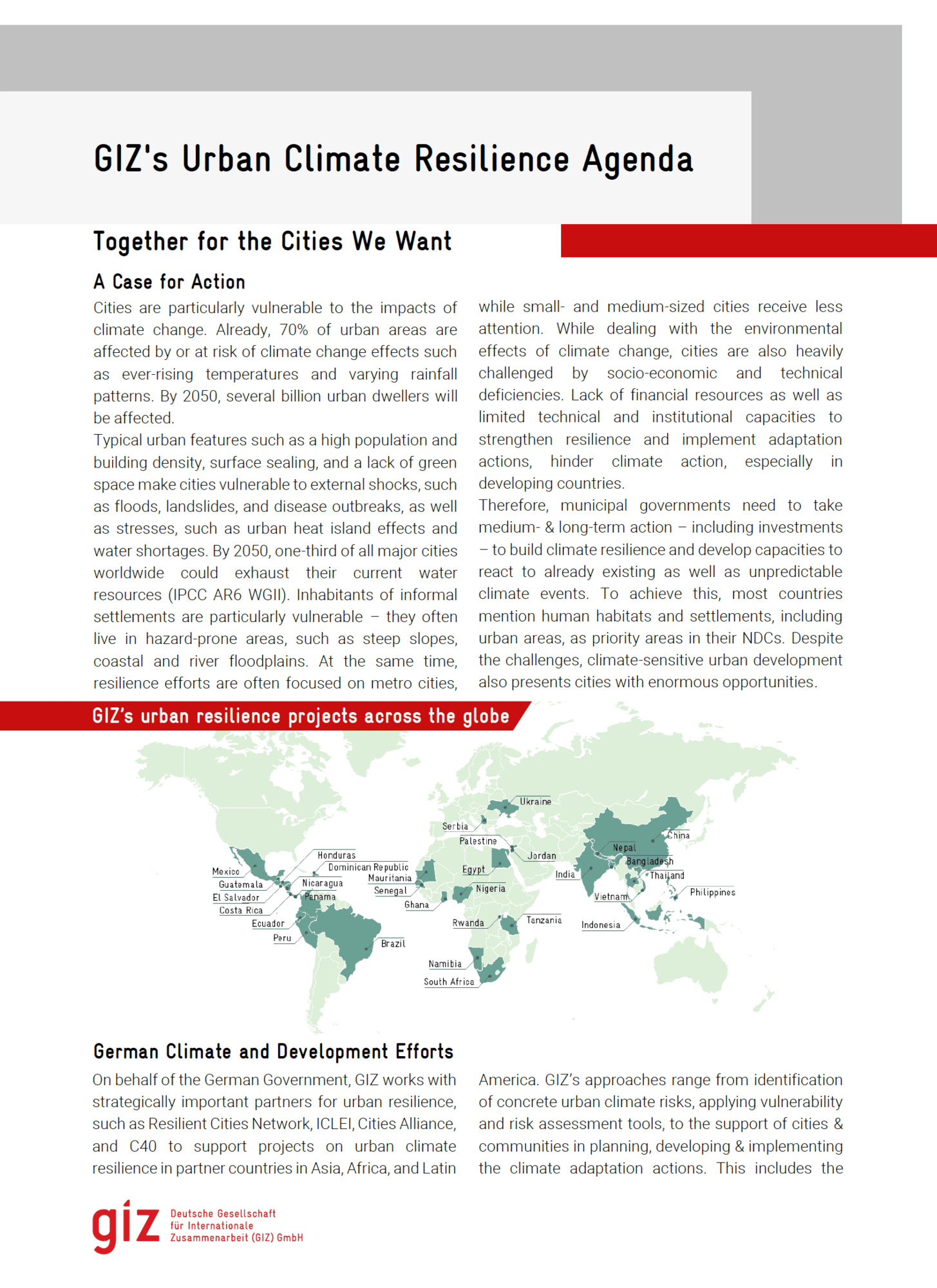 Giz S Urban Climate Resilience Agenda Adaptation Community
