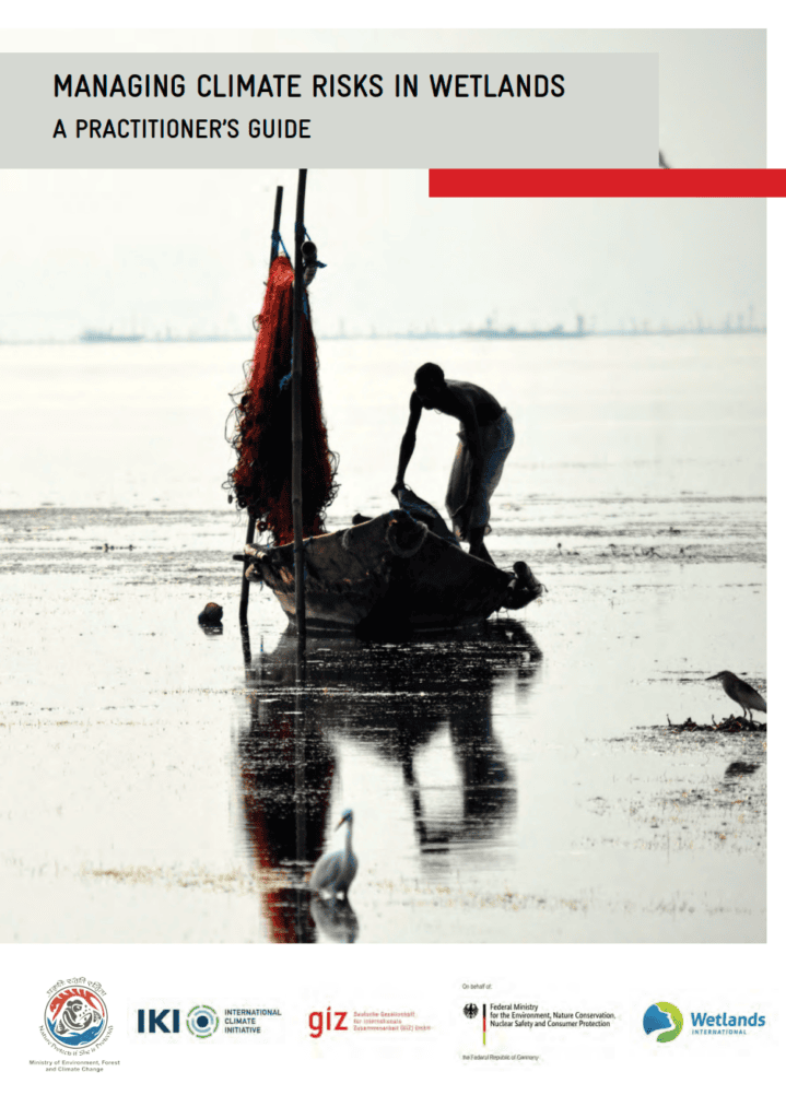 Screenshot of the title page of the publication. The title page has a picture showing a man standing on a boat on a lake.